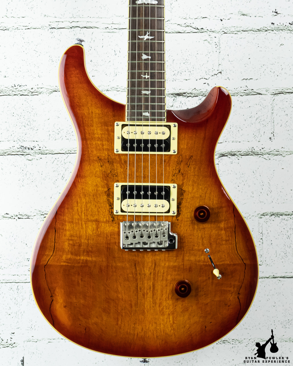 2018 PRS SE Custom 24 Exotic Top in Vintage Burst Spalted Maple w