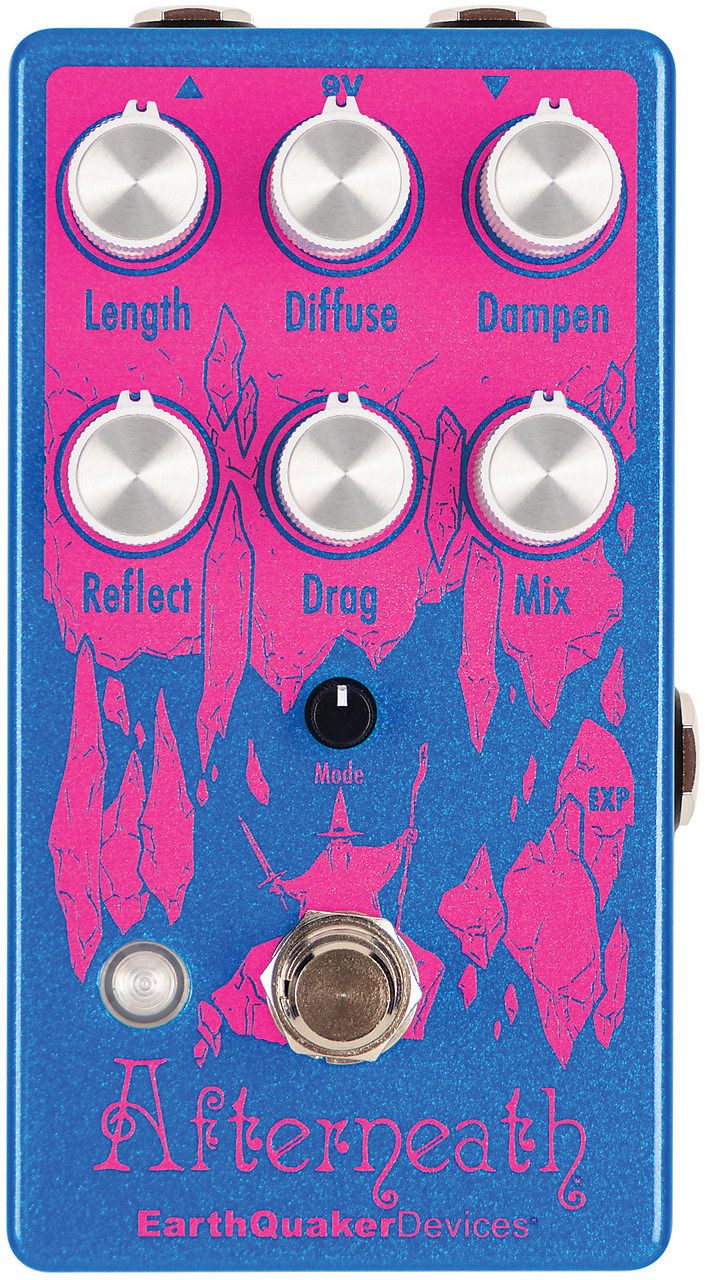 Earthquaker Devices Afterneath V3 Custom Color Lite Blue & Magenta