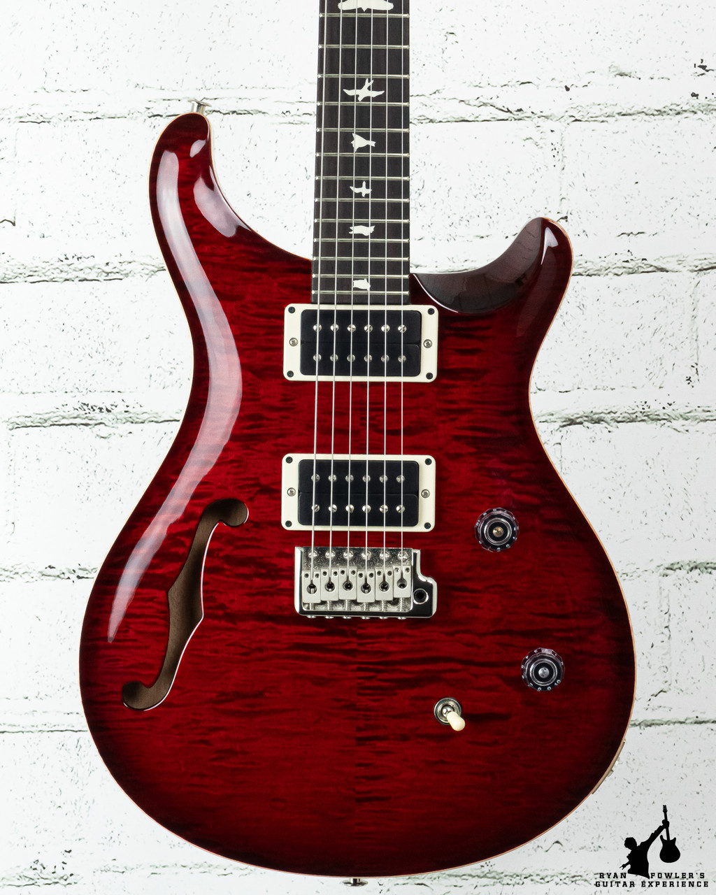 PRS CE24 Semi-Hollow Fire Red Burst w/ bag (#2912)