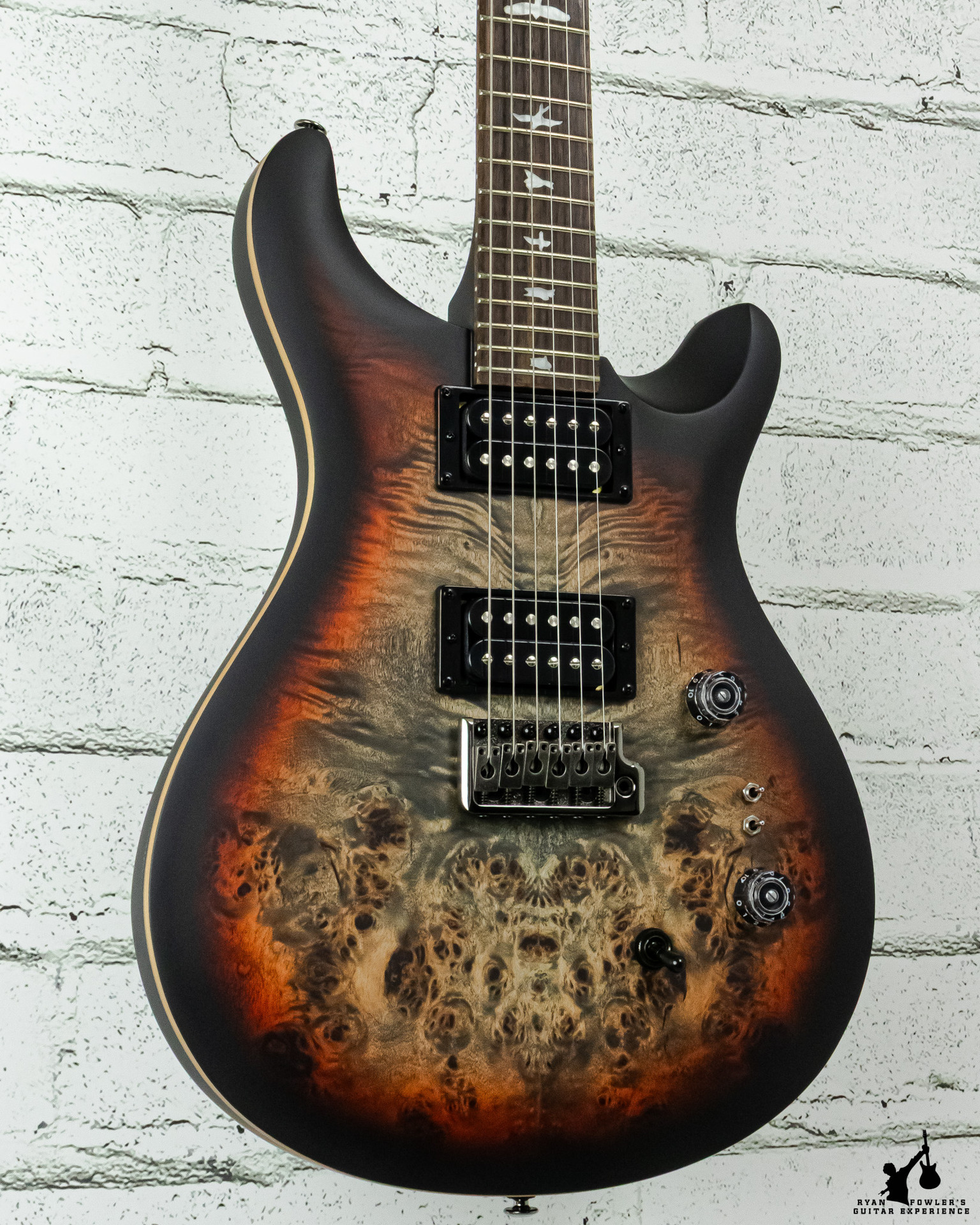 ギター Paul Reed Smith SE Custom 24 Walnut Burl PRS SE Exotic Custom 24 Swamp Ash Burl Electric Guitar