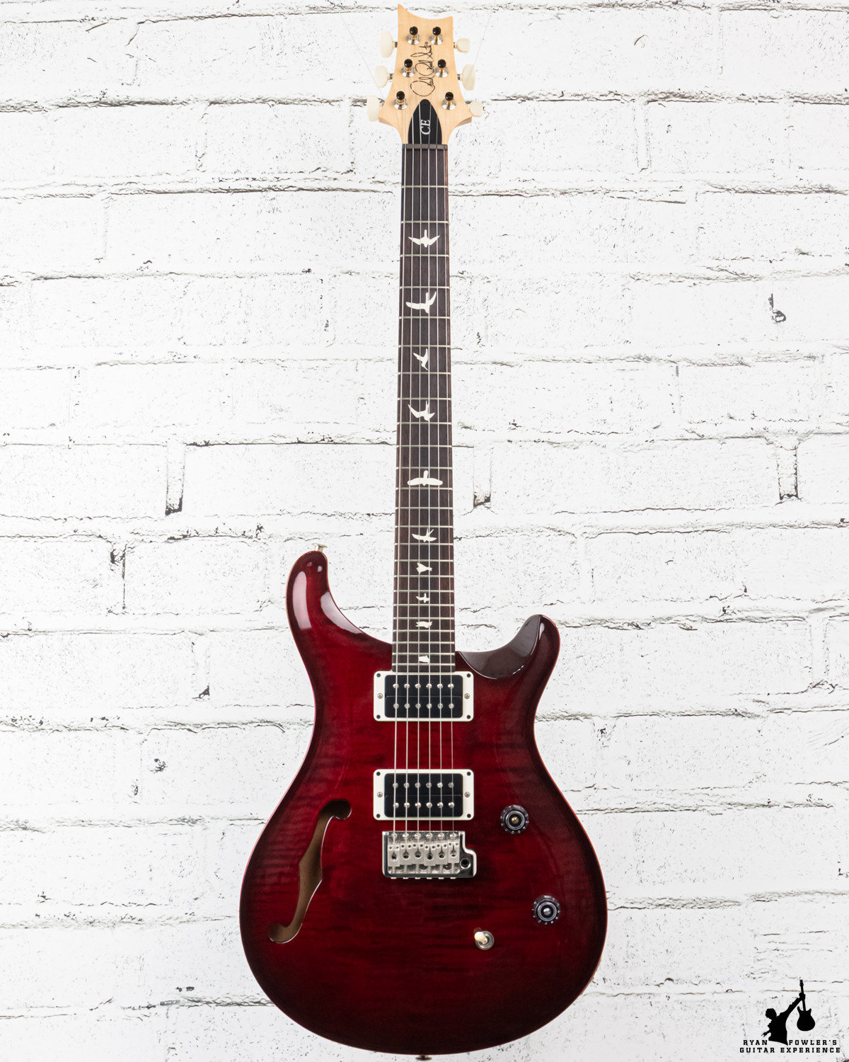 PRS CE24 Semi-Hollow Custom Color Scarlet Red Sparkle w/ Bag