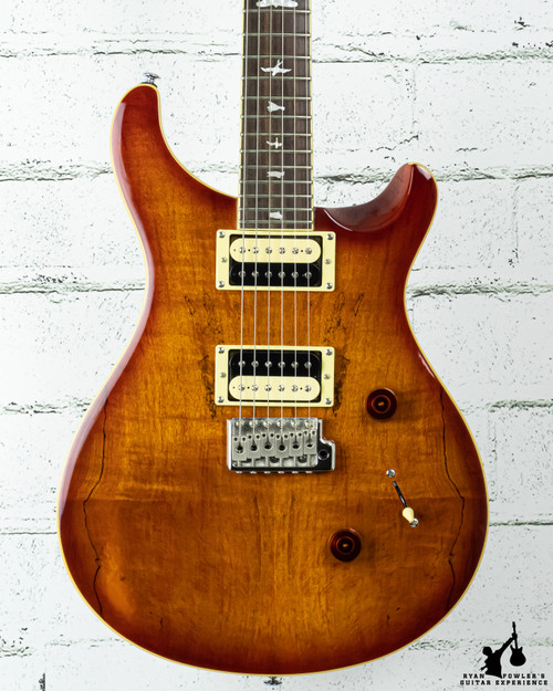 2018 PRS SE Custom 24 Exotic Top in Vintage Burst Spalted Maple w/ Gig Bag