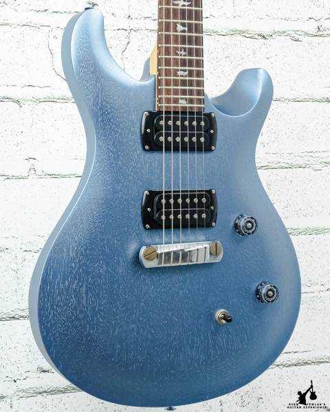 PRS SE CE24 Standard Satin Ice Blue Metallic Stoptail w/ bag