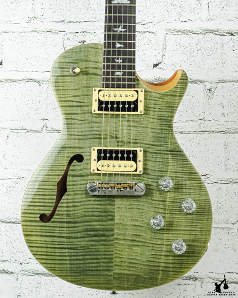 2018 PRS SE Zach Myers Semi-hollow Trampas Green w/gig bag