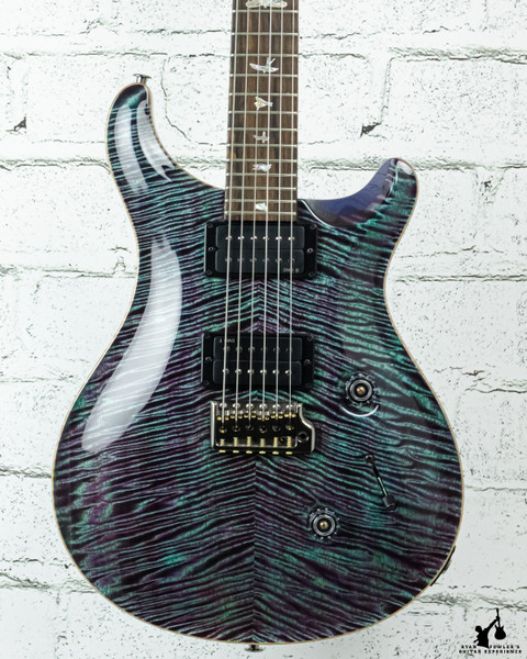 PRS Custom 24 Mango Top Northern Lights/Nebula Flip Flop Back w/ Case (#5156)