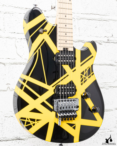 EVH Wolfgang Special LTD Striped Bumblebee Black and Yellow w/ EVH Case