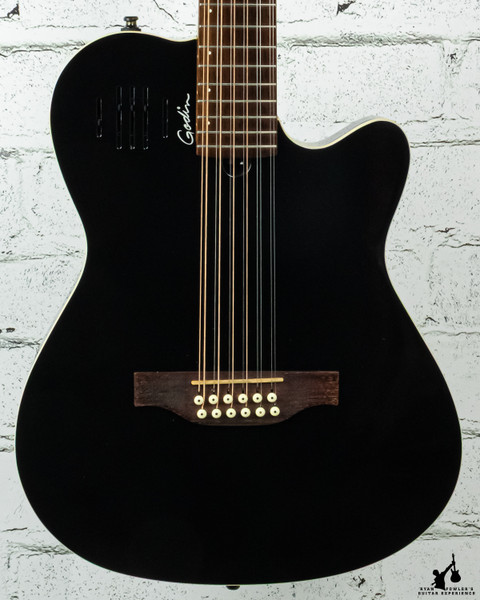 Godin A12 12 String Black w/ Bag
