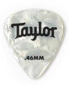 Taylor 80712 Celluloid 351 Picks White Pearl .46mm