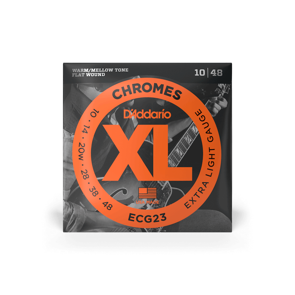 D'Addario ECG23 Chromes 10-48 Electric Flatwound Extra Light Gauge