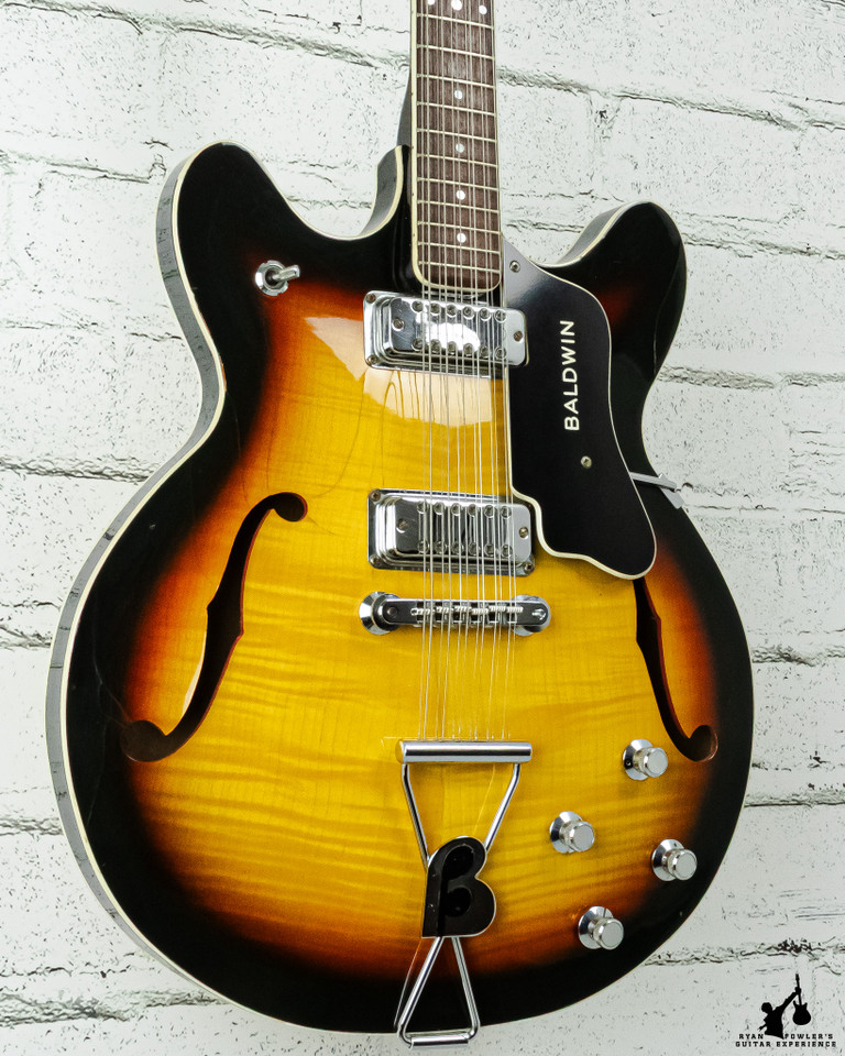 1965 Baldwin 712 12-String Semi-Hollow 3-Tone Sunburst w/ Gig Bag