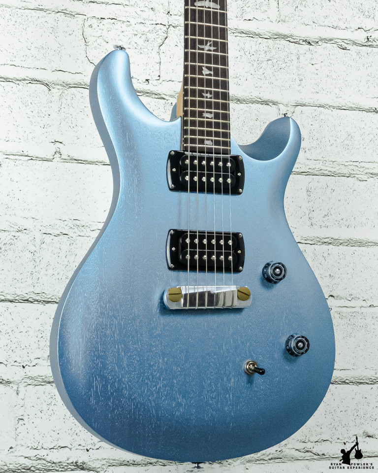PRS SE CE24 Standard Satin Ice Blue Metallic Stoptail w/ bag