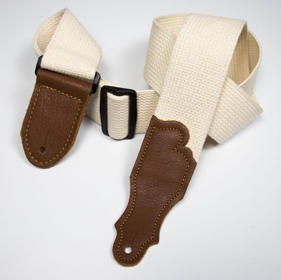 Franklin Straps 1-N-CA 2'' Cotton Stich Two-Ply Glove Leather Ends/Natural/Caramel End
