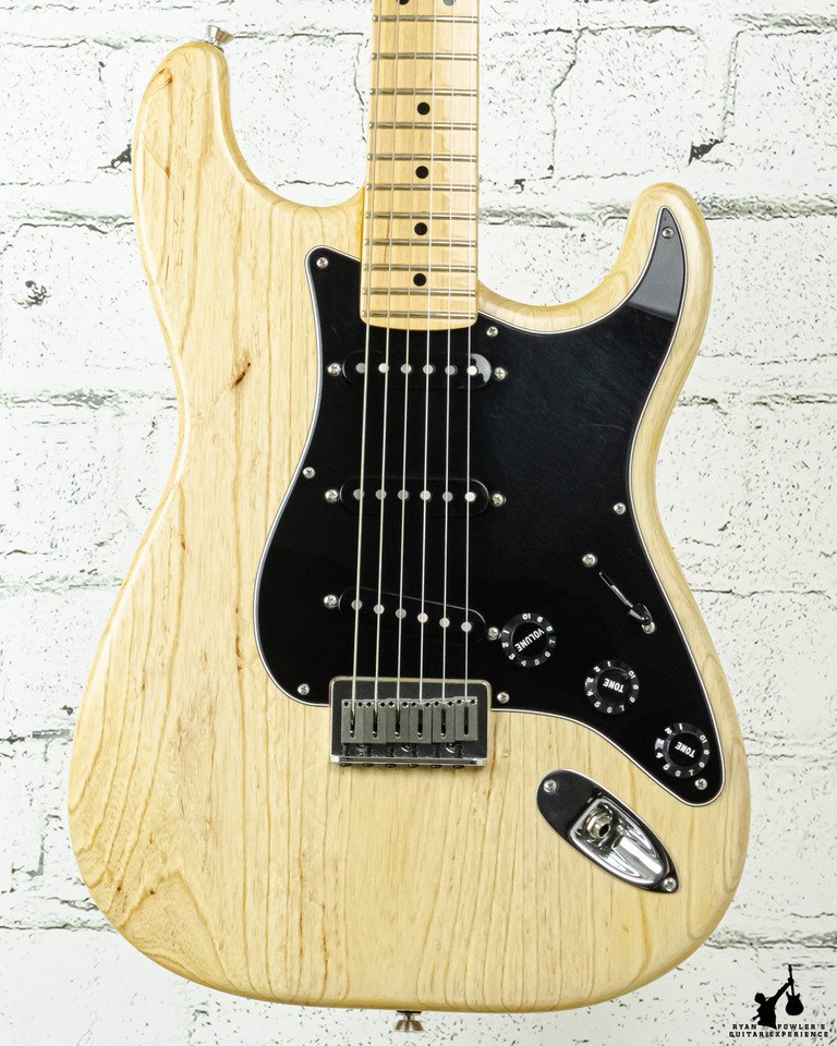 Stratocaster Partscaster Fender USA Neck w/ Off-Brand Natural Ash Body & Fender Hardware w/HSC