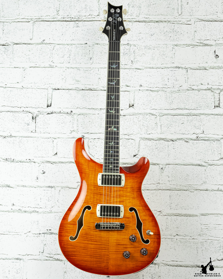PRS SE Hollowbody II Piezo Electric Guitar Vintage Sunburst w/ Case (#6461)