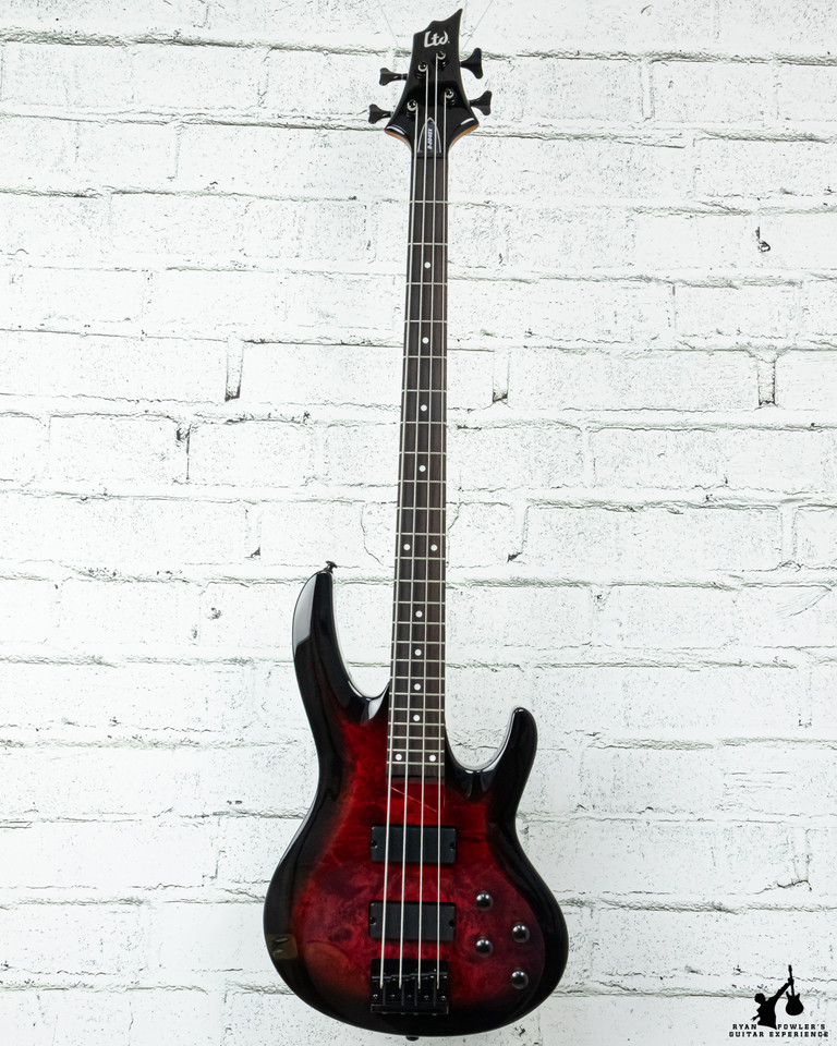 ESP LTD B-204DX Electric Bass Guitar - Red Burst