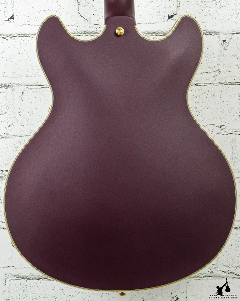 D'Angelico Deluxe Series Limited Edition DC Non F-Hole "One Off" Matte Plum w/ OHSC