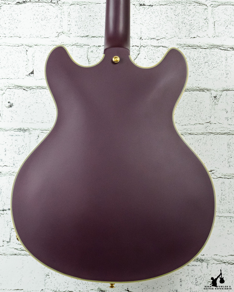 D'Angelico Deluxe Series Limited Edition DC Non F-Hole "One Off" Matte Plum w/ OHSC