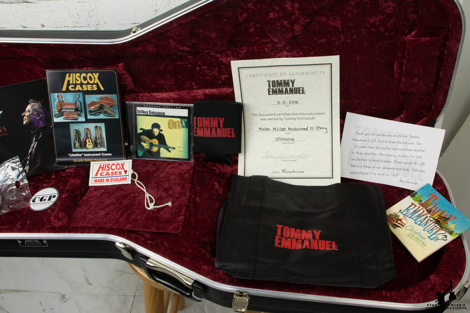 2010 Maton MS500 12 String BLack Owned by Tommy Emmanual w/ Autographs and OHSC