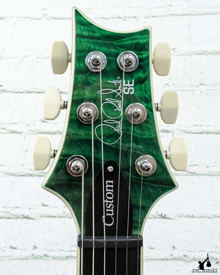PRS SE Custom 24 Quilt Electric Guitar Teal Black w/ Bag (#5416)