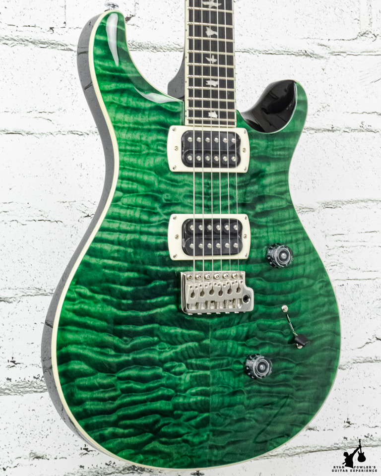 PRS SE Custom 24 Quilt Electric Guitar Teal Black w/ Bag (#5416)