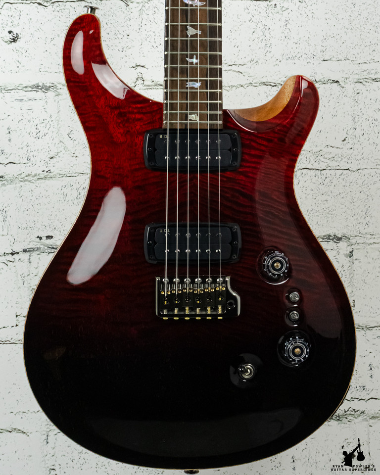 PRS Custom 24-08 Mango Top Fire Red/Gray Black Fade w/OHSC (#0779)