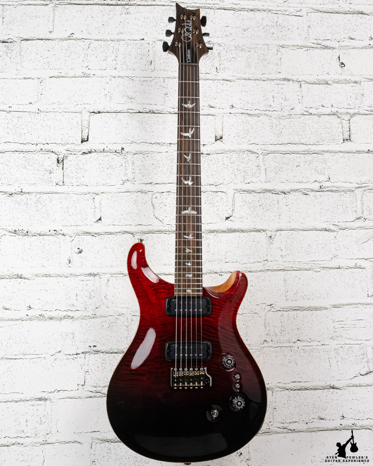 PRS Custom 24-08 Mango Top Fire Red/Gray Black Fade w/OHSC (#0779)