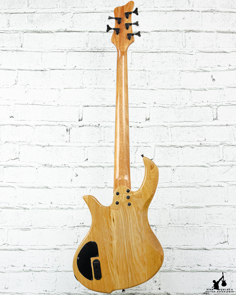 Flyoung 5 String Neck Through Body Electric Bass Guitar with Burl Maple Veneer