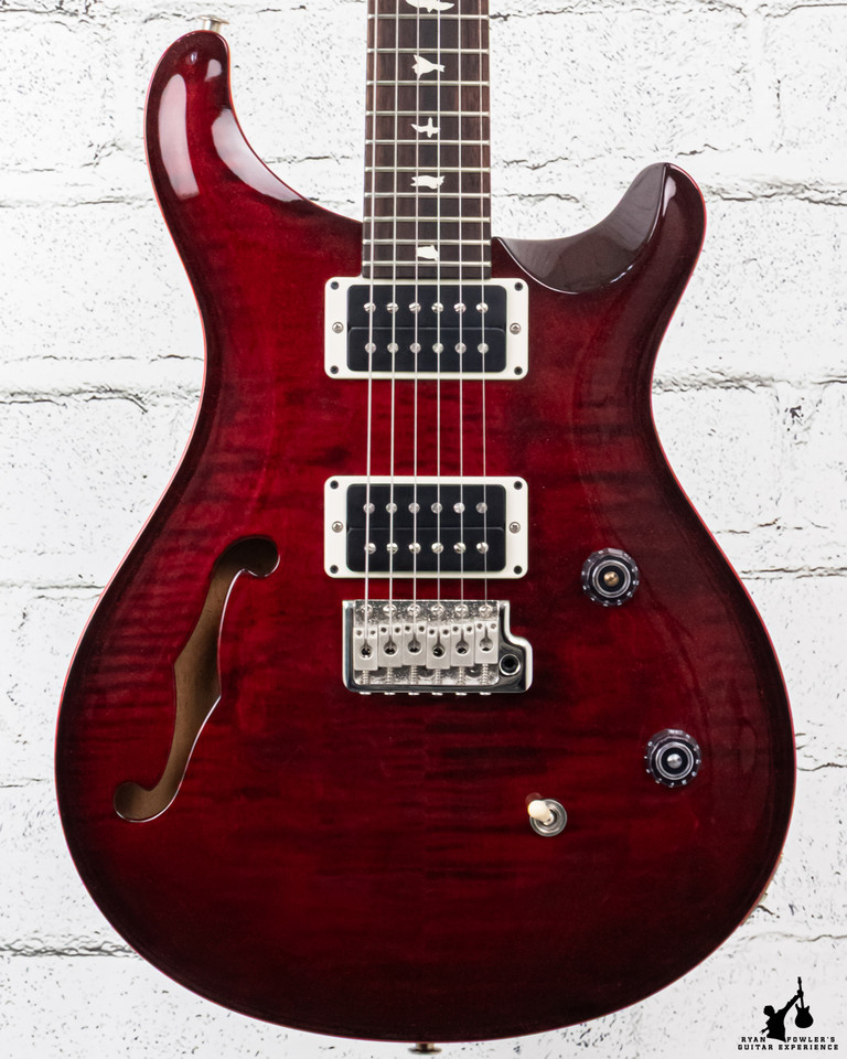 PRS CE24 Semi-Hollow Custom Color Scarlet Red Sparkle w/ Bag (#4932)