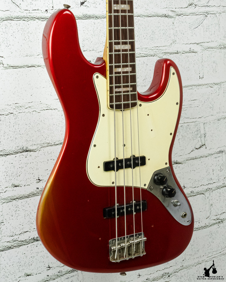 1966 Fender Jazz Bass Candy Apple Red Matching Headstock w/ HSC
