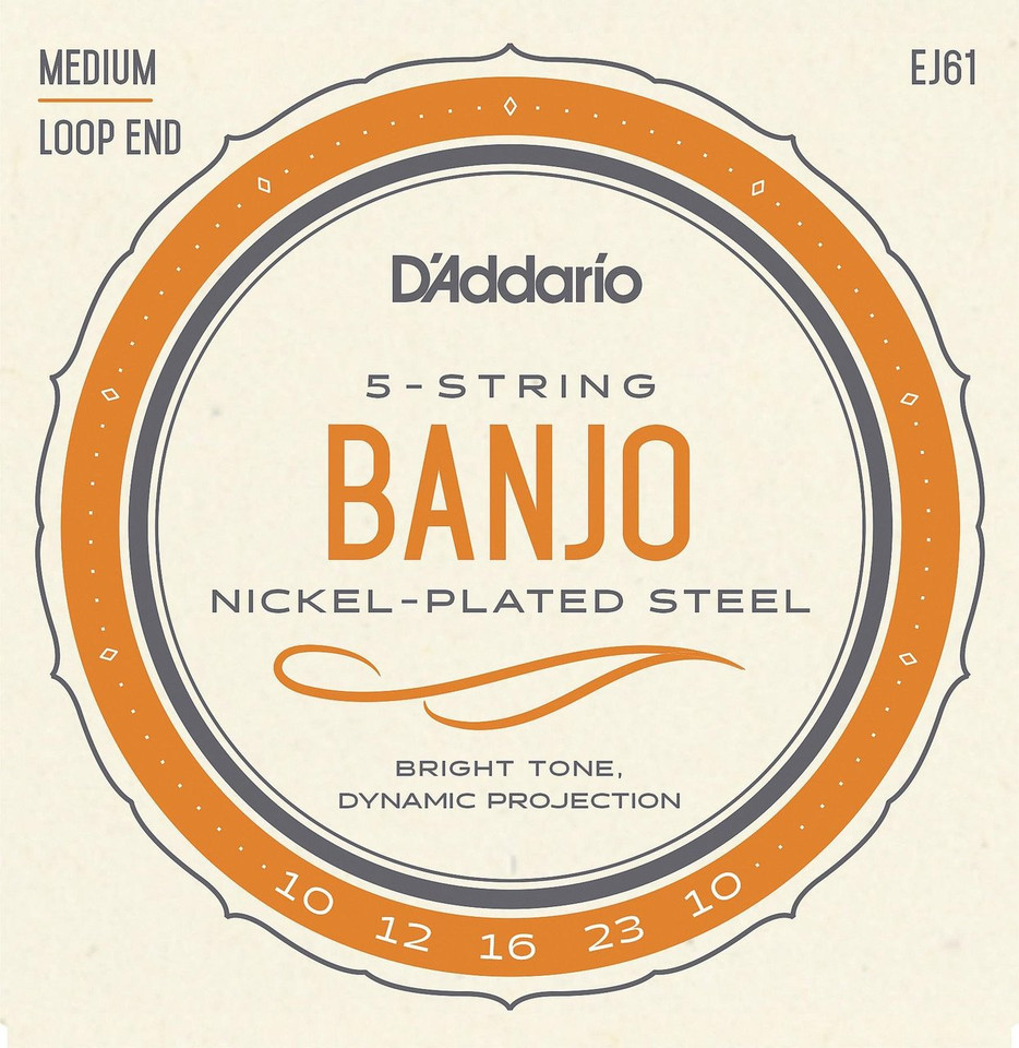 D'addario EJ61 Banjo Nickel Wound 10-23 Medium