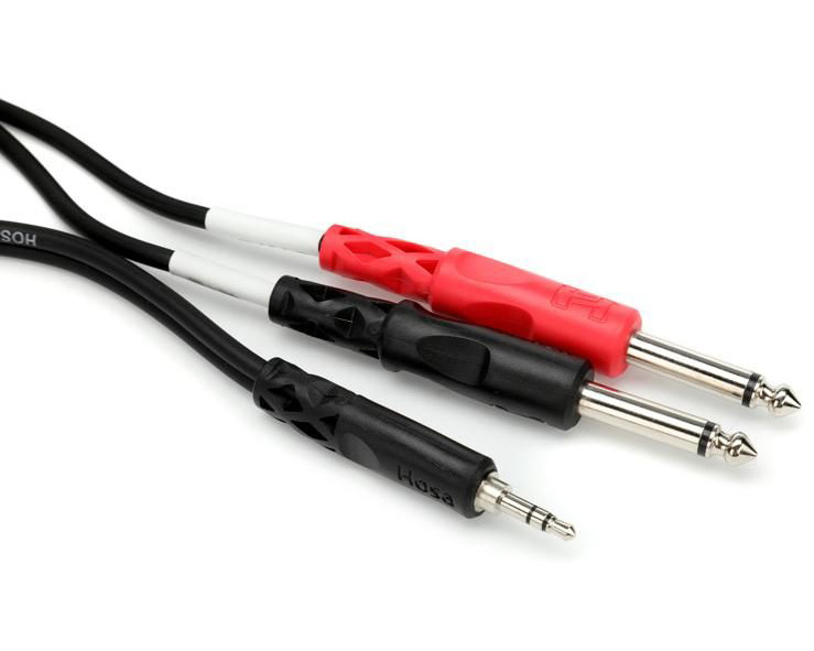 Hosa CMP-153 Y Cable 3.5mm TRS to 1/4" TRS 3'