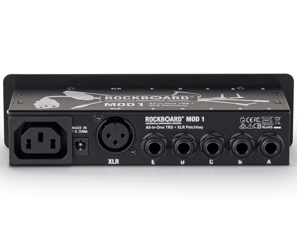 RockBoard MOD 1 V2 All-in-one Patchbay - TRS, XLR, IEC, & Barrel