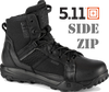 FD-12439-019: A/T 6 Inch Black Side Zip Boot