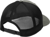 AQD-C110-HTR-GPH-BLK-EMB: Flexfit 110 Heather Graphite/Black Mesh Cap w/Snap Back