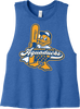 AQD-BC6682-RYL-CD-SCR: Heather Royal Women’s "Classic Duck" Racerback Cropped Tank
