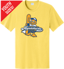 AQD-PC43Y-YLW-CD-SCR: Youth Yellow "Classic Duck" with Back Roster Tee