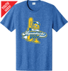 AQD-PC43Y-RYLHTR-CD-SCR: Youth Royal Heather "Classic Duck" with Back Roster Tee