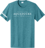 AQD-PC43-VTEALH-JRT-SCR: Adult Vivid Teal Heather Jr. Tournament Tee