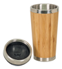 LTM041 - 14 oz. Bamboo Laserable Stainless Steel Travel Mug without Handle