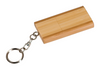 8MEM003 - 1 3/8" x 2 3/8" 8GB 2-Tone Bamboo Flip Style USB Flash Drive with Keychain