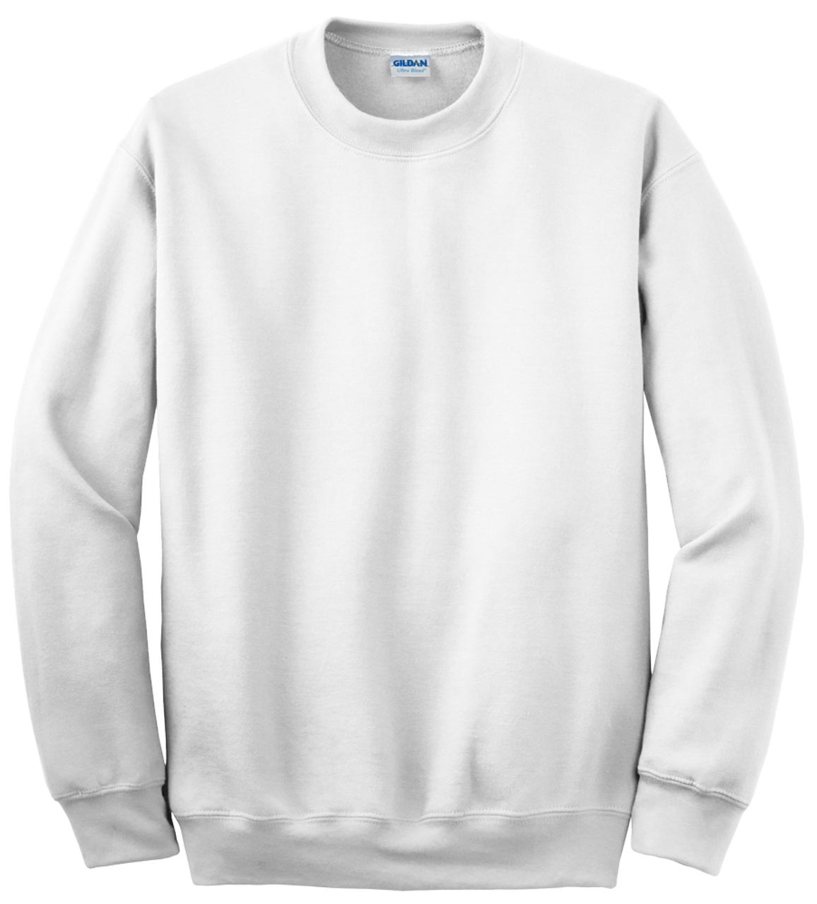 white gildan crewneck