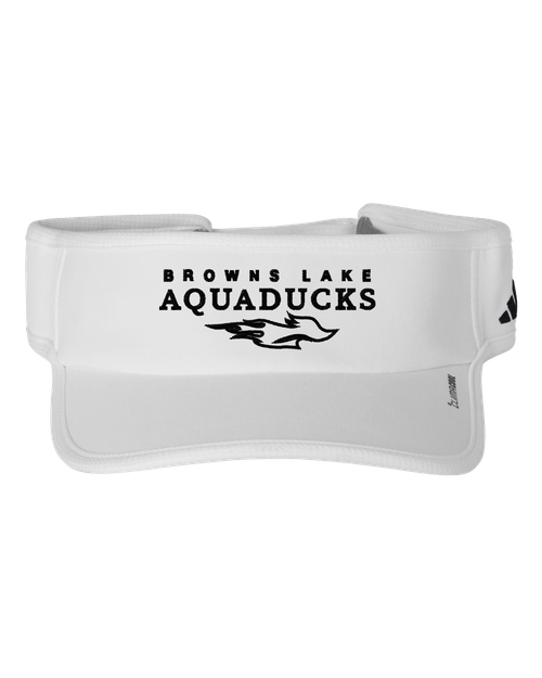 AQD-A653-EMB: White Poly Textured Visor