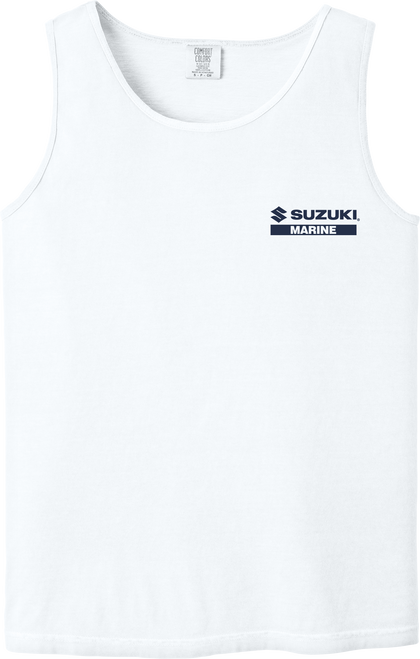 AQD-9360-WHT-SCR: White Heavyweight Ring Spun Tank Top