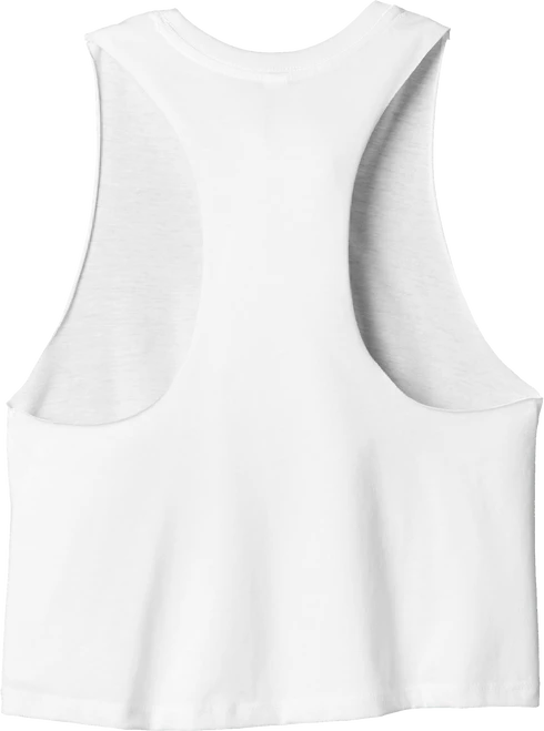 AQD-BC6682-WHT-SCR: White Women’s Racerback Cropped Tank