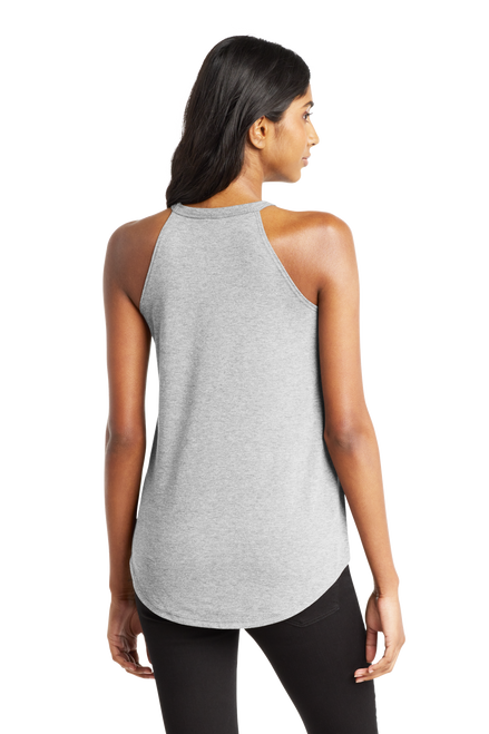 AQD-DT137L-GRY-SCR: Women's Grey Frost Perfect Tri Rocker Tank