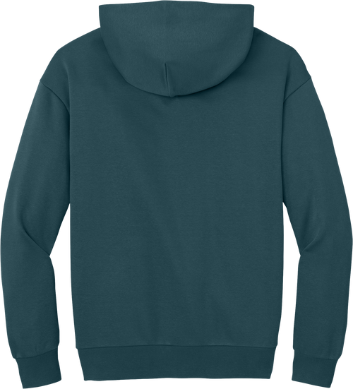 AQD-DT6150-EMB-CYN: Deep Cyan Heavyweight Fleece Hoodie