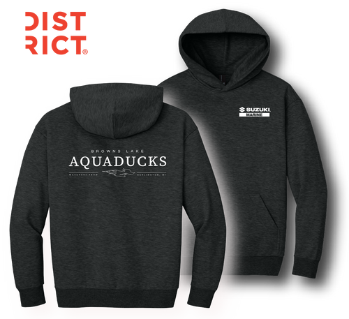AQD-DT6150-SCR-BLK: Jet Black Heather Heavyweight Fleece Hoodie