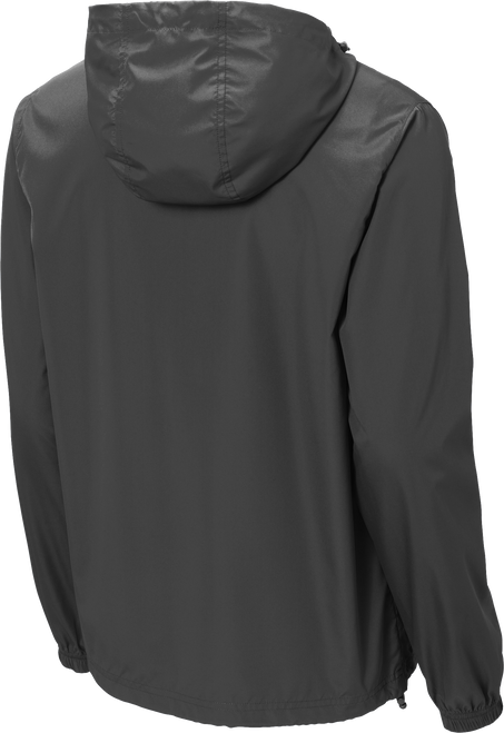 AQD-JST66-EMB-BLK: Black Packable Anorak Jacket