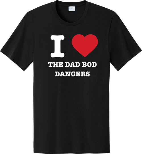 AQD-PC43-BLK-SCR: Men's Black "Dad Bod" Tee