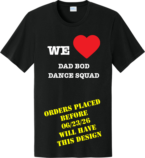 AQD-PC43-BLK-SCR: Men's Black "Dad Bod" Tee